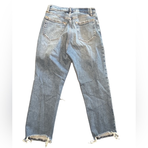 Abercrombie & Fitch  Ankle Straight Ultra HighRise jeans curve love raw hem 4 R - Picture 2 of 5